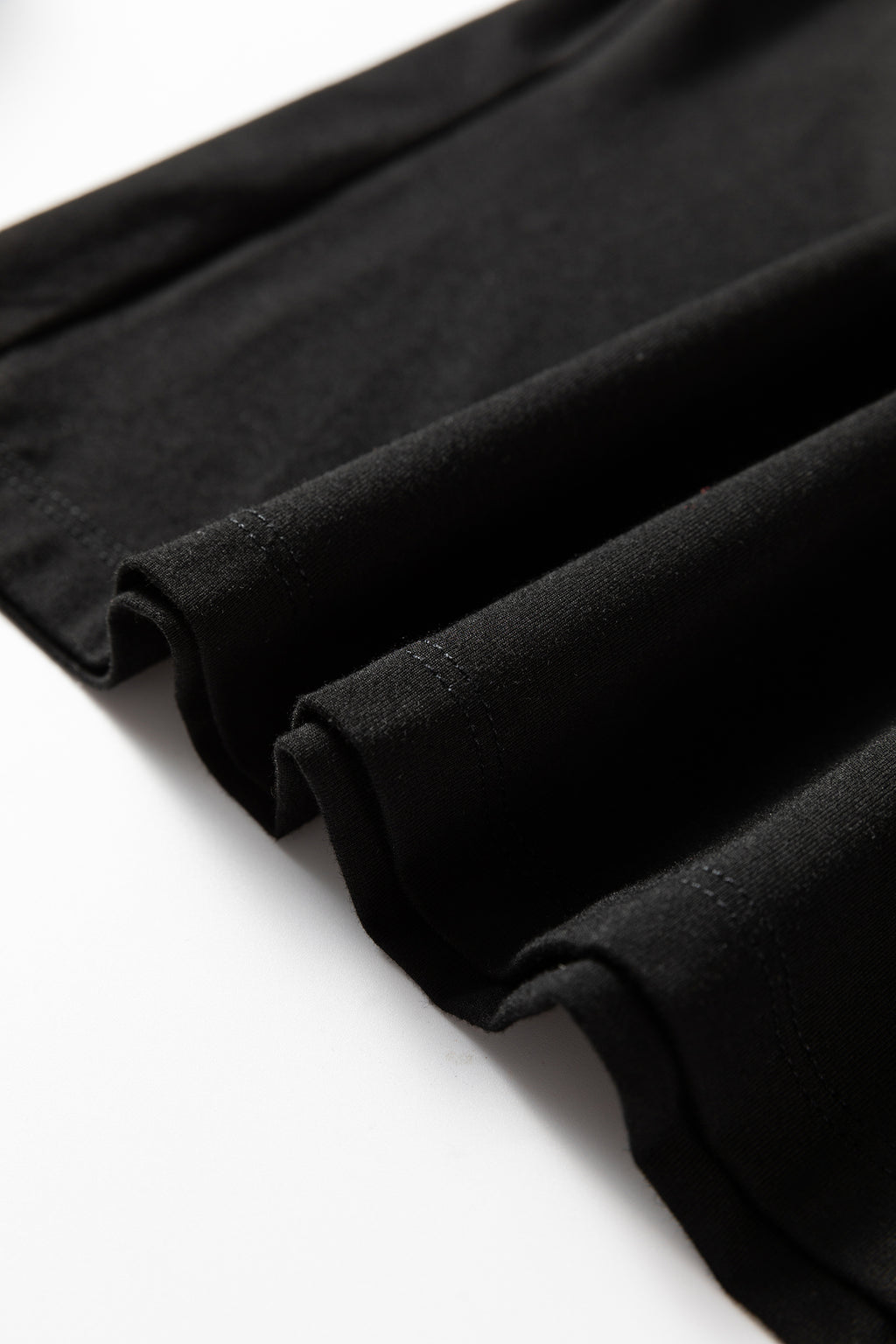 Black Slim Fit High Neck Long Sleeve Basic Top