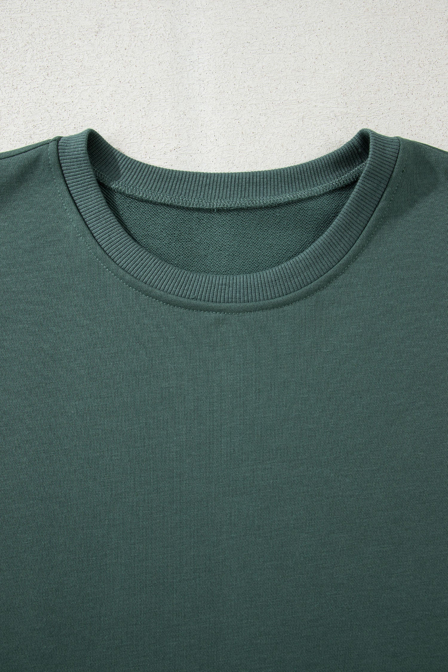 Green Bay Solid Color Oversize Slit Sweatshirt Ribbed Leggings 2pcs Set