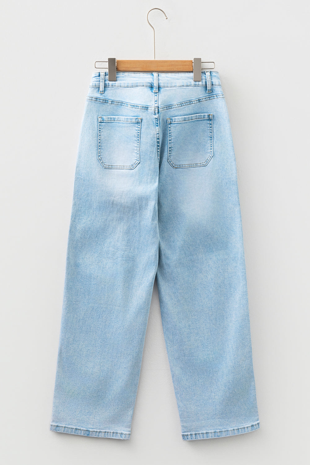 Myosotis Exposed Stitch Detail Drawstring Barrel Jeans