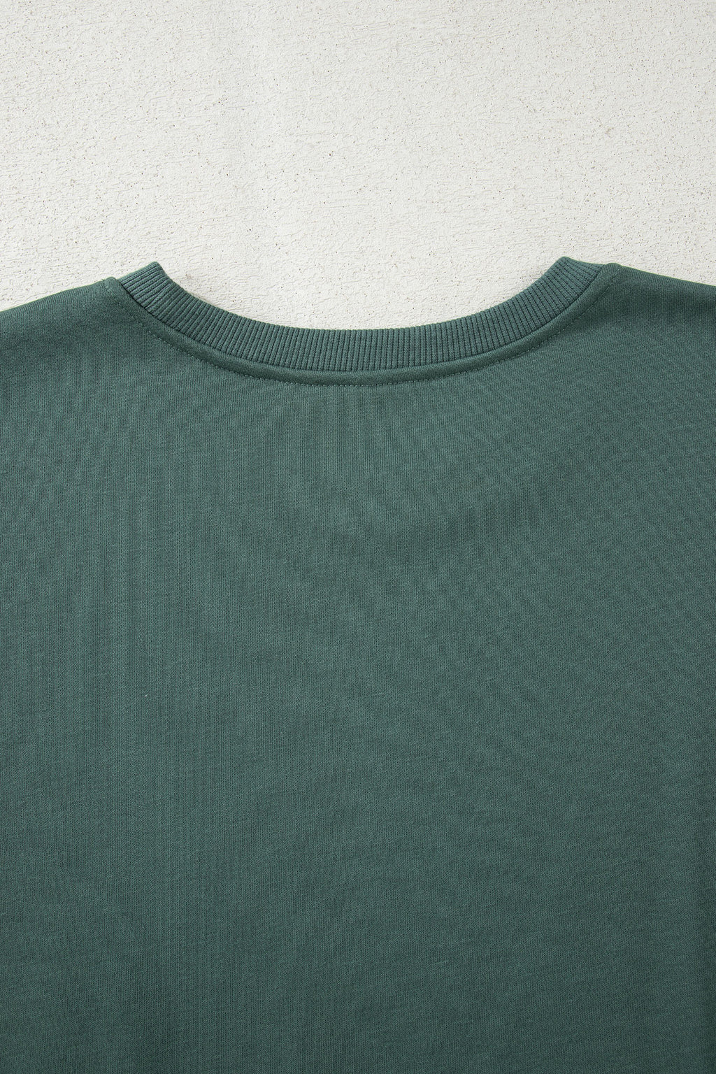 Green Bay Solid Color Oversize Slit Sweatshirt Ribbed Leggings 2pcs Set