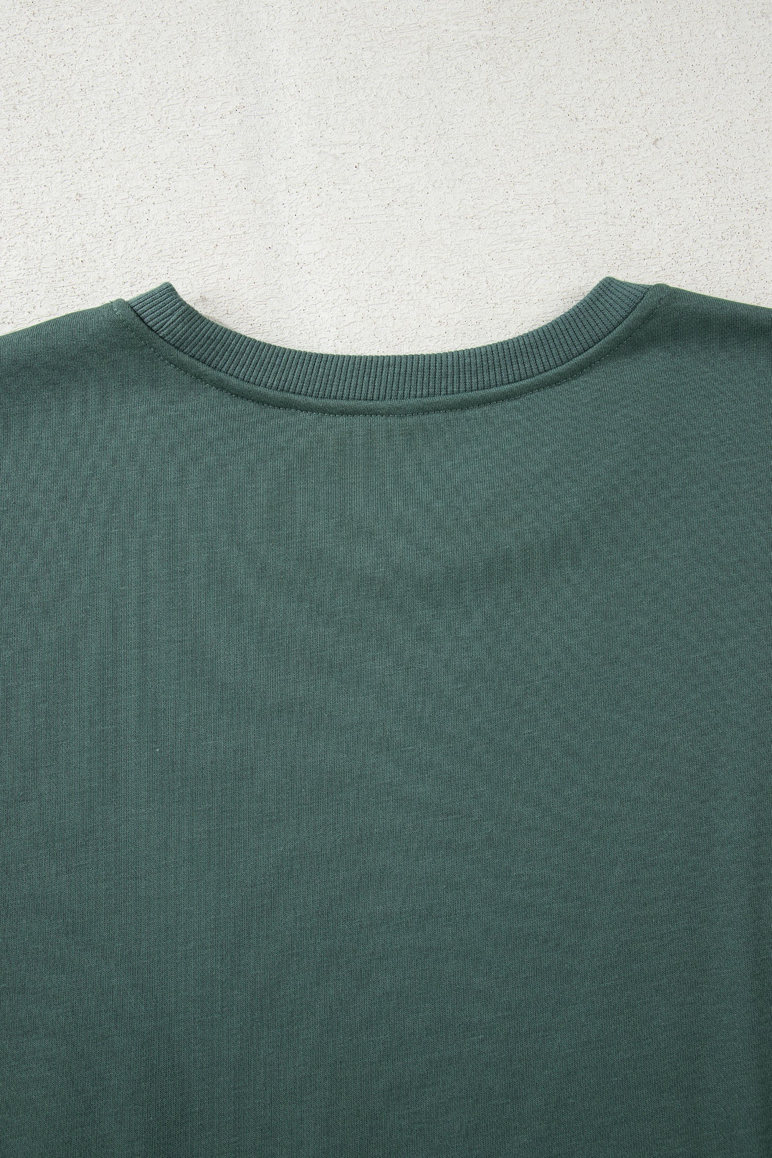 Green Bay Solid Color Oversize Slit Sweatshirt Ribbed Leggings 2pcs Set