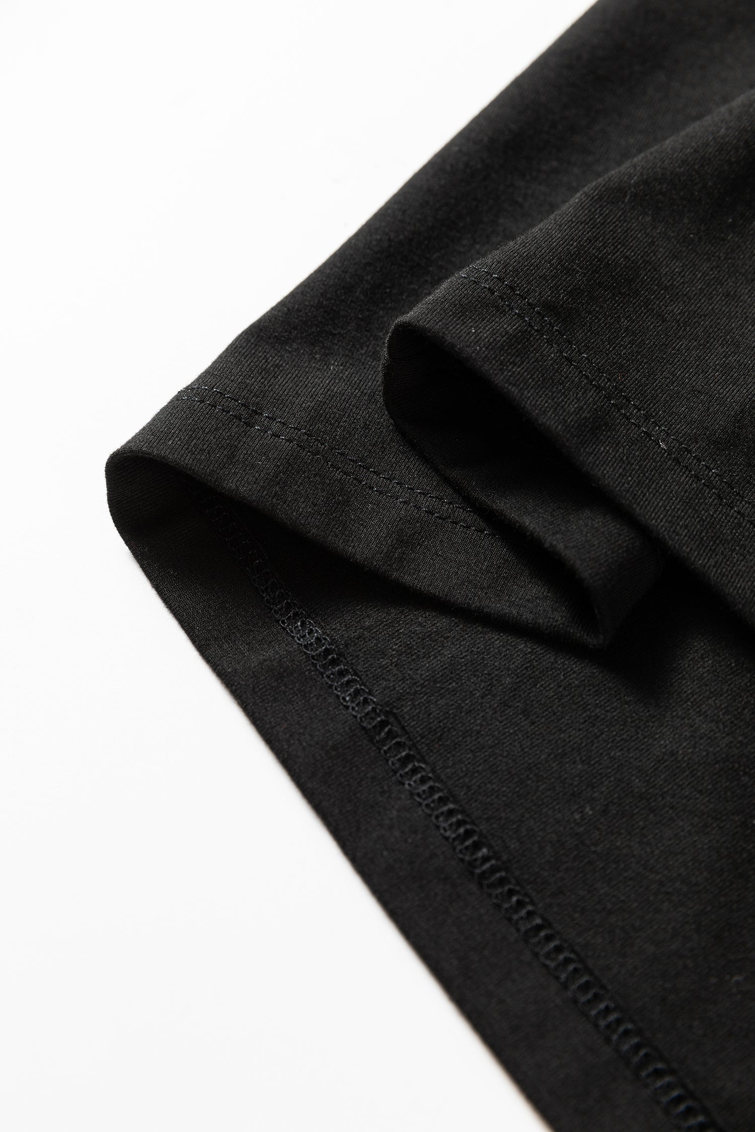 Black Slim Fit High Neck Long Sleeve Basic Top