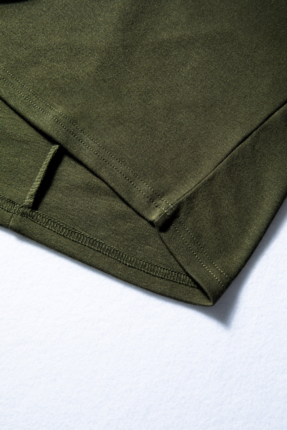 Four Leaf Clover Solid Color Extended Cuffs Long Sleeve Top