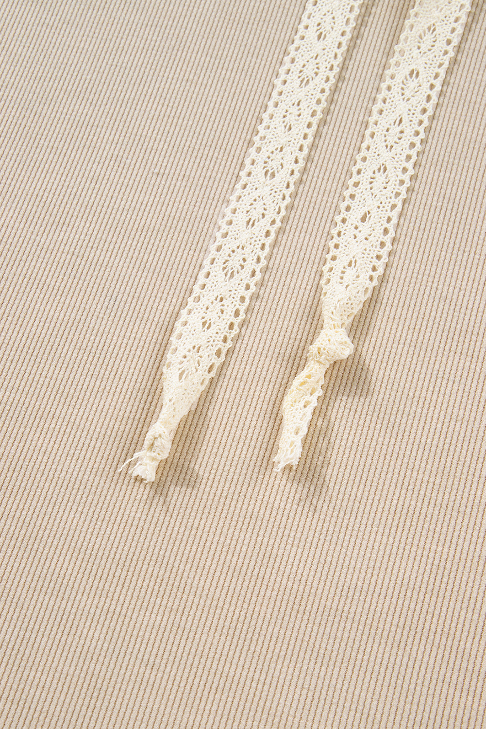 Jet Stream Lace Drawstring Pullover Hoodie and High Waist Pants Corduroy Suit